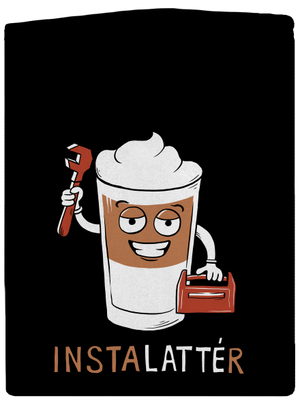 Instalattér pánská mikina na zip Black