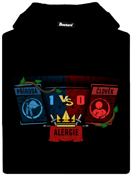 Příroda vs. člověk dámská mikina klokanka Black