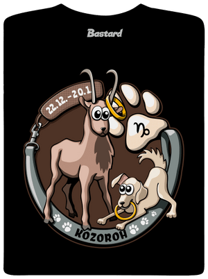 Psí horoskop: Kozoroh dětské tričko Black