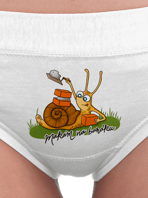 Makám na baráku dámské kalhotky White