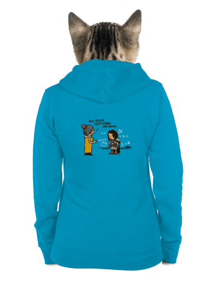 You Know Nothing dámská mikina na zip Blue Atol