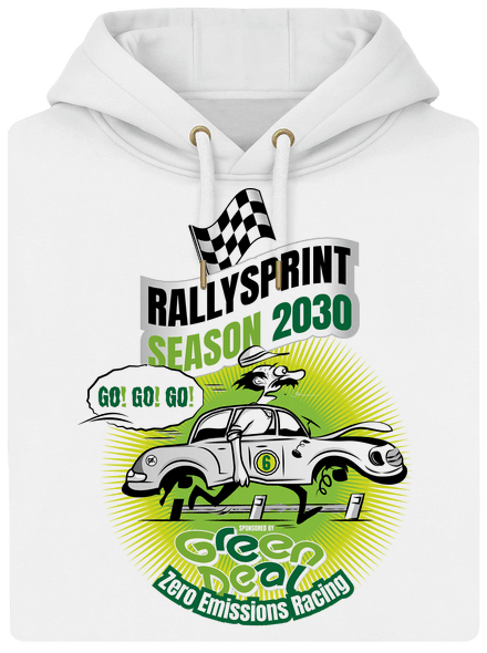 Rallysprint 2030 unisex mikina premium Snowwhite