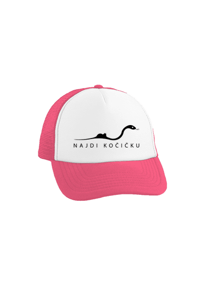 Najdi kočičku kšiltovka truckerka Fluorescent Pink cap
