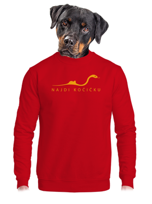 Najdi kočičku unisex mikina bez kapuce Red