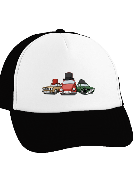 Tři veteráni kšiltovka truckerka Black cap