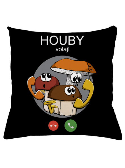 Houby volají polštář Black