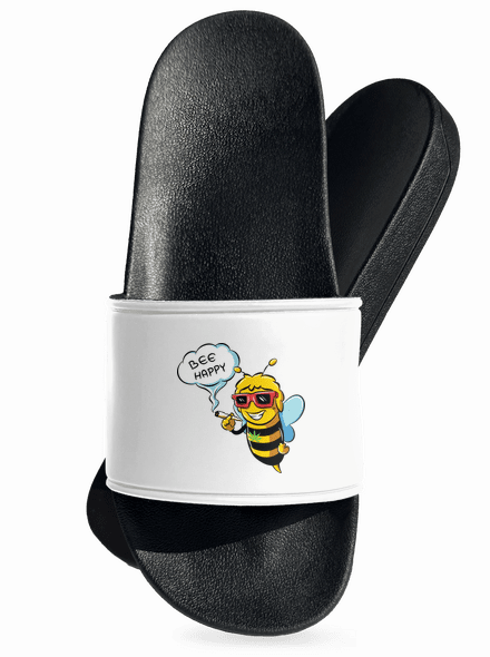 Bee happy pantofle White
