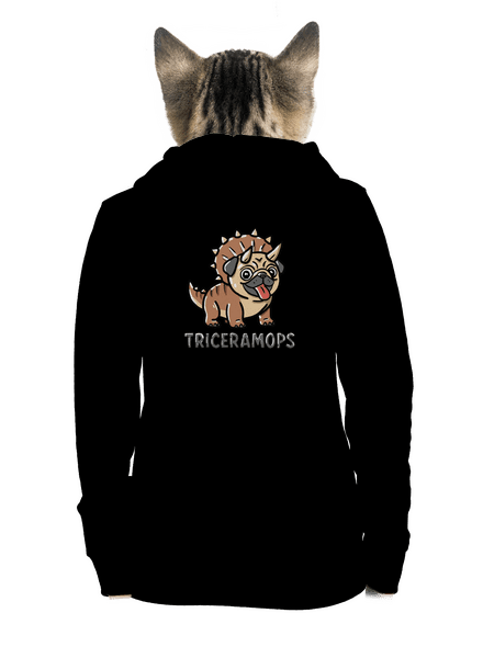 Triceramops dámská mikina na zip Black