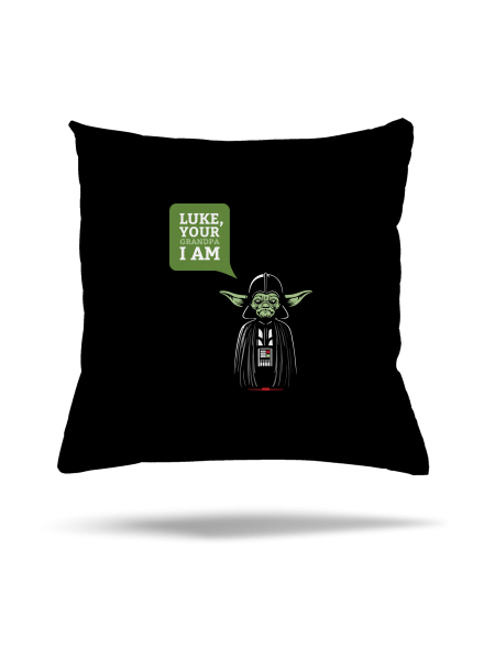 Mr. Yoda: Your grandpa I am polštář Black