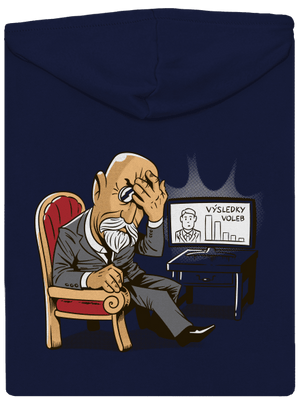 Masaryk pánská mikina na zip Navy