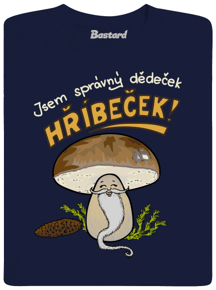Babka a hříbeček pánské tričko Navy