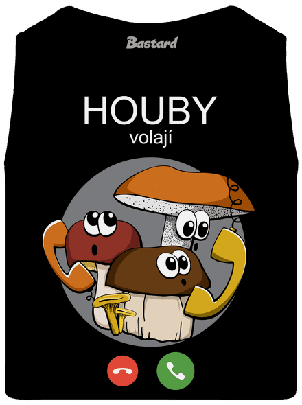 Houby volají pánské tílko Black
