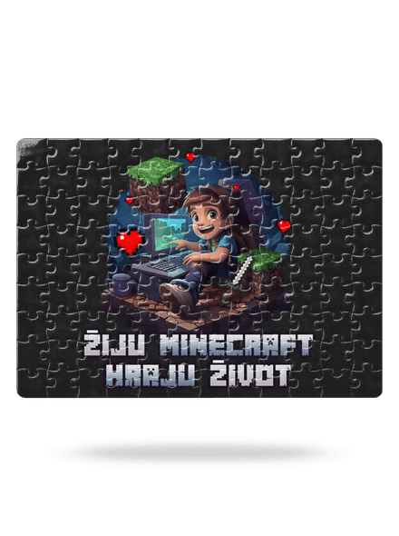 Žiju Minecraft puzzle White