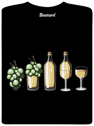 Evoluce bílého vína pánské dlouhý rukáv Black