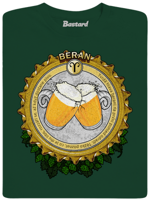 Pivní horoskop: Beran pánské tričko Bottle Green