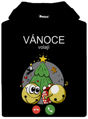 Vánoce volají pánská mikina klokanka Black