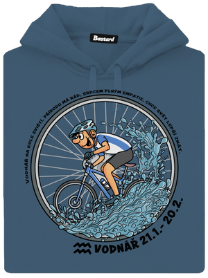 Cyklistický horoskop: Vodnář dámská mikina klokanka Denim