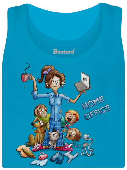 Maminčin home office dámské tílko klasické Blue Atol