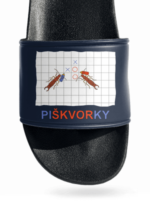 Škvoří piškvorky pantofle Navy