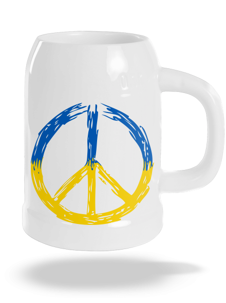 Ukrajina - Peace půllitr White