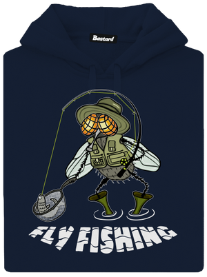 Fly fishing pánská mikina klokanka Navy