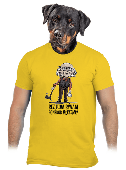 Neklidný bez piva pánské tričko Gold