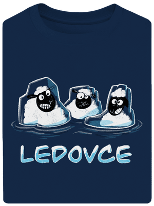 Ledovce unisex tričko oversized Midnight Blue