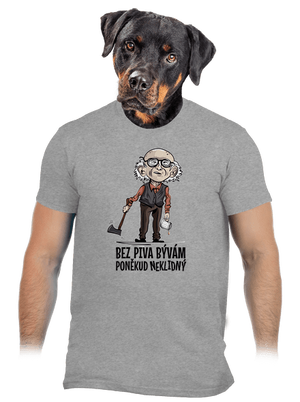 Neklidný bez piva pánské tričko Sport Grey