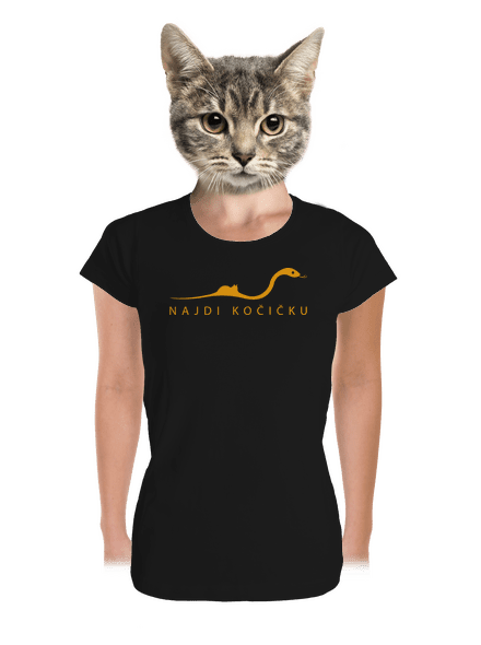 Najdi kočičku dámské tričko premium Black
