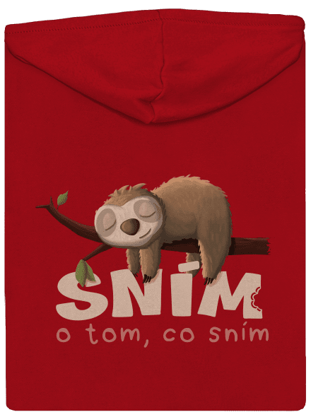 Sním o tom, co sním pánská mikina na zip Red