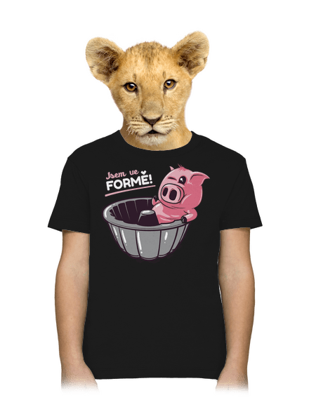 Ve formě dětské tričko Black