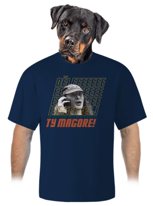 B18: Jiří Kára unisex tričko oversized Midnight Blue