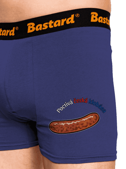 Poctivá buchta a klobása boxerky Blue Navy