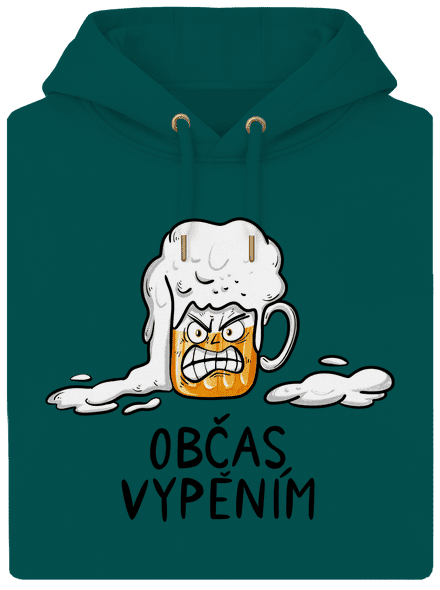 Občas vypěním unisex mikina premium Emerald Green