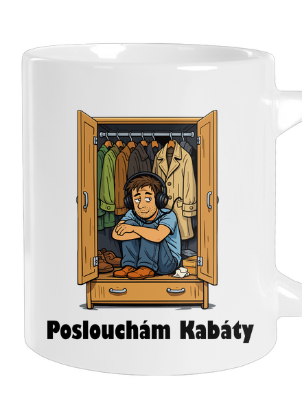Poslouchám Kabáty velký hrnek White