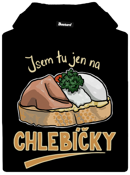 Na chlebíčky pánská mikina klokanka Black