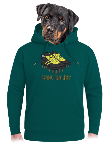 Beru kolíky unisex mikina premium Emerald Green