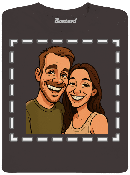 Karikatura z vlastní fotky pánské dlouhý rukáv Bear Brown