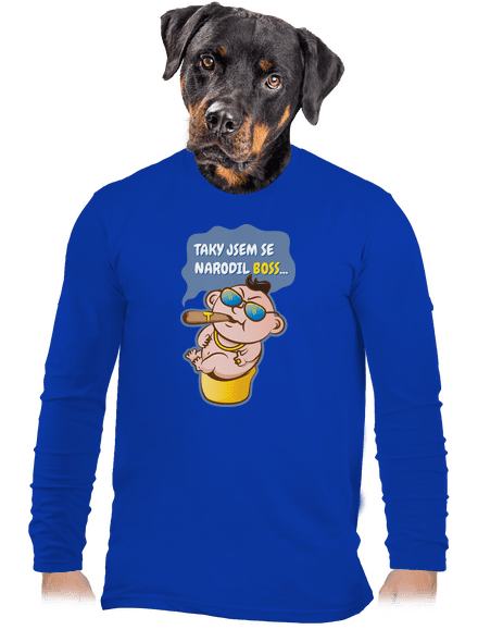 Boss pánské dlouhý rukáv Royal Blue