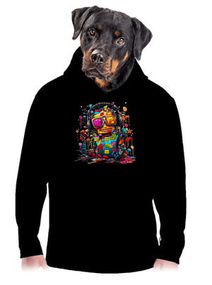 Workaholic robot pánská mikina klokanka Black