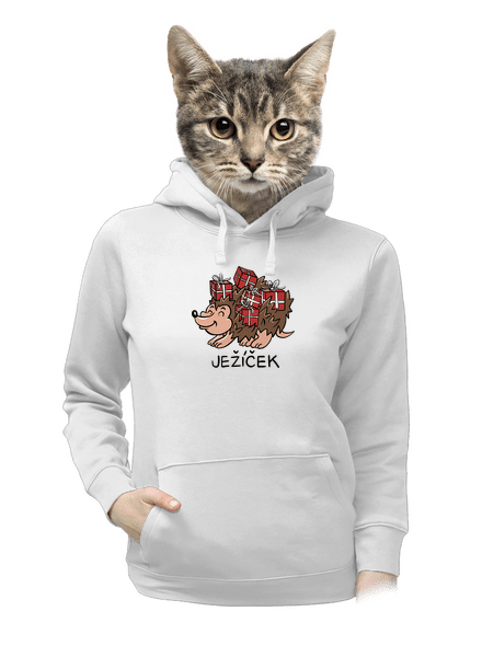 Ježíček dámská mikina klokanka White