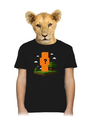 Minecraft z vlastní fotky dětské tričko Black