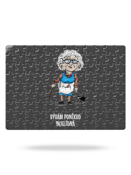 Neklidná - vlastní text puzzle White