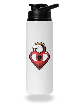 Zámek lásky lahev na vodu White