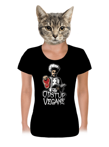 Odstup vegane dámské tričko Black