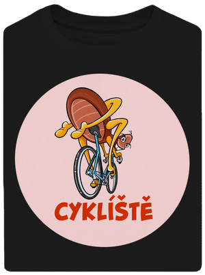 Cyklíště unisex tričko oversized Black