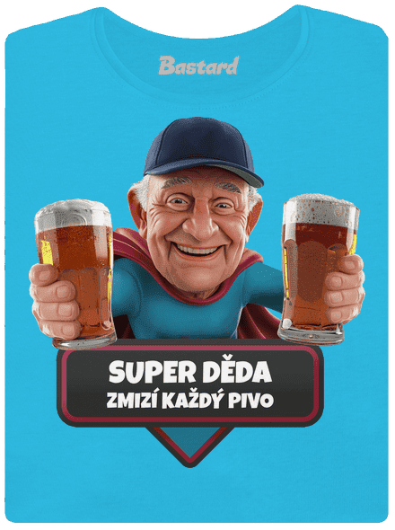 Super děda dámské tričko s lemem Blue Atol