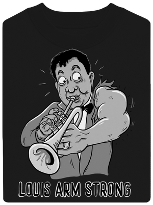 Louis Armstrong unisex mikina bez kapuce Black