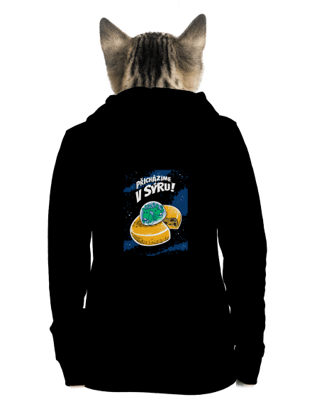 Přicházíme v sýru dámská mikina na zip Black
