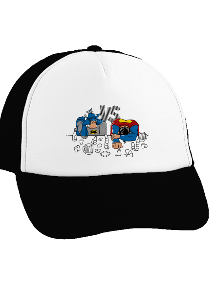 Souboj superhrdinů kšiltovka truckerka Black cap
